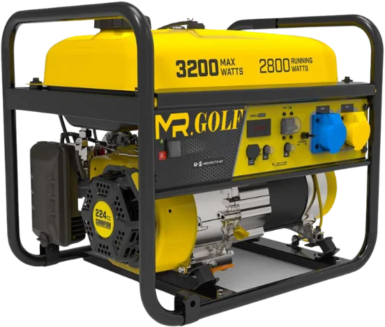 Yellow and black Mr Golf portable generator